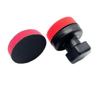 Yhenlovtt Tampon applicateur de cire de lavage de voiture avec poignée - 7,5 x 7,5 x 6 cm Éponge de polissage pour cirage et polissage de voiture, matériau PU + éponge, rouge ou noir (noir)