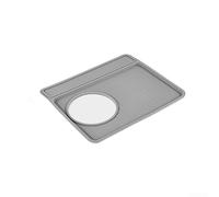Yhenlovtt Tapis de machine à café en silicone compatible avec Breville 870 880, housse de protection antidérapante résistante à la chaleur pour accessoires expresso, imperméable et propre, gris (gris)