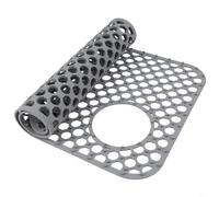 Yhenlovtt Tapis d'évier résistant à la chaleur en nid d'abeille antidérapant pour cuisine avec silicone et motif X séchage compatible avec la plupart des éviers gris pour 721