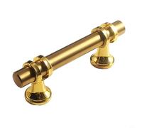 Yhenlovtt Tshape Poignée de porte en acier inoxydable doré pour placard, tiroir, armoire - 100 mm, 150 mm, 200 mm, 250 mm, 300 mm - Résistante à l'eau et à la rouille (100 mm)