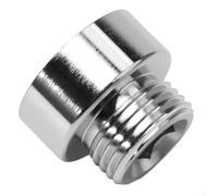 Yhenlovtt Tuyau de douche chromé pour salle de bain et connecteur de tête 3/4" femelle vers 1/2" mâle en laiton adaptateur pour raccords BSP, convient pour robinets mitigeurs (1 pièce)