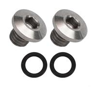Yhenlovtt Vis de purge de cycle avec joint torique, boulons de bouchon d'huile en alliage Ti M5 x 5 mm pour levier de frein intégral, pièces de rechange légères et antirouille pour vélo (argent)