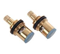 Yheonver 2 pièces 1/2 pouce 20 dents Cartouche de robinet en céramique disque valve de quart de tour Remplacement chaud froid