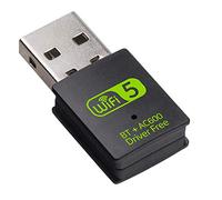 Yheonver Adaptateur Bluetooth WiFi USB, récepteur externe de réseau sans fil à double bande de 600 Mbps, dongle WiFi pour PC/ordinateur portable/ordinateur de bureau