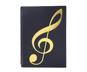 Yheonver Dossier de Partitions, 60 Pages, Porte-Partitions de Musique, Adapté Aux Formats Lettre A4, Dossier de Chorale Détachable et Inscriptible (Noir), Résistant et Facile à Utiliser.