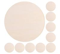 Yheonver Lot de 10 disques en bois naturel non finis ronds pour centres de table, travaux manuels, décorations de Noël de bricolage de 5,9 pouces