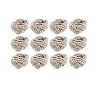 Yheonver Lot de 12 ronds de serviette en corde de coton - Ronds de serviette en toile de jute