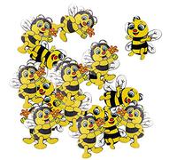 Yheonver Lot de 20 décorations en forme d'abeilles pour scrapbooking, boutons décoratifs, carte à dos plat, cadeau de décoration