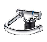 Yheonver Robinet de cuisine pliable avec rotation à 360 degrés - Robinet mélangeur d'eau froide et chaude à poignée unique pour bateau de camping-car