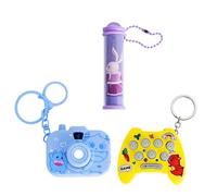 YHFITN Porte-clés projecteur pour sac photo, Kaléidoscope et jeu Whack-A-Mole Pop It, pendentif pour sac à dos, cadeaux d'anniversaire et de Noël pour enfants et adultes