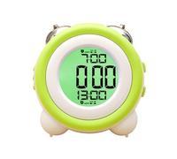 YHFITN Réveil Super Puissant, Double Sonnerie, Fonctionne à Piles, avec Fonction répétition, Mode Silencieux, Calendrier, Date et Semaine, Design rétro, idéal pour Le Bureau et la Maison. (Vert)