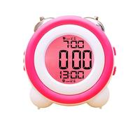 YHFITN Réveil Super Puissant, Double Sonnerie, Fonctionne à Piles, avec Fonction répétition, Mode Silencieux, Calendrier, Date et Semaine, Design rétro, idéal pour Le Bureau et la Maison. (Rouge)