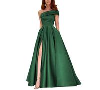 yhfshop Bal Mariage Cérémonie Robe de Soirée,Robes de soirée pour Femmes avec Fente,Dark Green A,US8,Grande Taille Robe de Soirée Femme