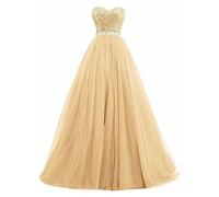yhfshop Dentelle Robe de Soirée Longue Femme,Robe de soirée Sexy à col Bateau et à col Bateau, Crimson, 30,Champagne,36,Robe de Demoiselle d'honneur Soirée Bal