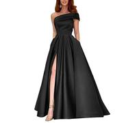 yhfshop Longue Femme Robe de Soirée de Demoiselle,Robes de soirée pour Femmes avec Fente,Black,US10,Robe de Soirée Longue Cérémonie