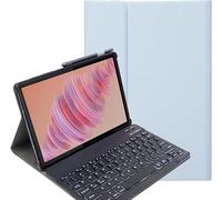YHFZR Clavier étui pour Blackview Mega 3 Tablet 12,1 Pouce, AZERTY Slim PU Housse Détachable Wireless Clavier Keyboard sans Fil Coque, Bleu