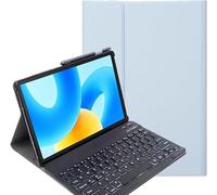 YHFZR Clavier étui pour Blackview Tab 90 WiFi/Tab 90/Tab9 WiFi/Tab 16 Pro 11 Pouce, QWERTY Slim PU Housse Détachable Wireless Clavier Keyboard sans Fil Coque, Bleu