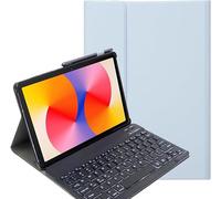 YHFZR Clavier étui pour DOOGEE Tab G6 Tablet 11 Pouce, AZERTY Slim PU Housse Détachable Wireless Clavier Keyboard sans Fil Coque, Bleu