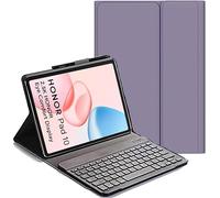 YHFZR Clavier étui pour Honor Pad 10 Tablet 12,1 Pouce, AZERTY Slim PU Housse Détachable Wireless Clavier Keyboard sans Fil Coque pour Honor Pad 10 Tablet 12,1 Pouce, Mauve