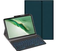 YHFZR Clavier étui pour Honor Pad X7 Tablet 8,7 Pouce, 7 Couleurs Rétro-éclairé QWERTY Slim Détachable PU Housse Clavier sans Fil Coque, Vert