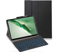 YHFZR Clavier étui pour Honor Pad X7 Tablet 8,7 Pouce, 7 Couleurs Rétro-éclairé QWERTY Slim Détachable PU Housse Clavier sans Fil Coque, Noir