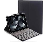 YHFZR Clavier étui pour iPad Air 5. Generation 2022, QWERTY Slim PU Housse Détachable Wireless Clavier Keyboard sans Fil Coque pour iPad Air 5. Generation 10,9 Pouce 2022, Noir