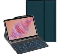 YHFZR Clavier étui pour iPad Pro 11 Pouces M5, 7 Couleurs Rétro-éclairé QWERTY Slim Détachable PU Housse Clavier sans Fil Coque, Vert