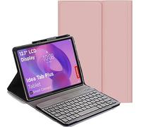 YHFZR Clavier étui pour Lenovo Idea Tab Plus 12,1 Pouce Tablet TB365FC, QWERTY Slim PU Housse Détachable Wireless Clavier Keyboard sans Fil Coque, Rose