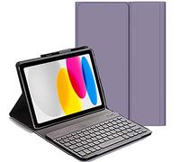 YHFZR Clavier étui pour Lenovo Tab M10 5G 10,6'' TB-360ZU, QWERTY Slim PU Housse Détachable Wireless Clavier Keyboard sans Fil Coque pour Lenovo Tab M10 5G 10,6'' TB-360ZU, Mauve