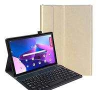 YHFZR Clavier étui pour Lenovo Tab M10 Plus 3rd Gen 2022, AZERTY Slim PU Housse Détachable Wireless Clavier Keyboard sans Fil Coque pour Lenovo Tab M10 Plus 3rd Gen 10,6'' TB-125FU/128FU, Or