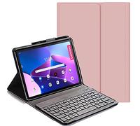 YHFZR Clavier étui pour Lenovo Tab M10 Plus 3rd Gen 2022, AZERTY Slim PU Housse Détachable Wireless Clavier Keyboard sans Fil Coque pour Lenovo Tab M10 Plus 3rd Gen 10,6'' TB-125FU/128FU, Rose
