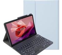 YHFZR Clavier étui pour Lenovo Tab One/Tab K9 8,7 Pouce, AZERTY Slim PU Housse Détachable Wireless Clavier Keyboard sans Fil Coque pour Lenovo Tab One/Tab K9 8,7 Pouce, Bleu