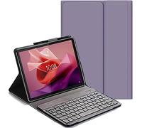 YHFZR Clavier étui pour Lenovo Tab P12 12,7 Pouce 2023, AZERTY Slim PU Housse Détachable Wireless Clavier Keyboard sans Fil Coque pour Lenovo Tab P12 12,7 Pouce 2023, Mauve