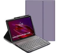 YHFZR Clavier étui pour Lenovo ThinkTab X11 Gen 1 Tablet 10,95 Pouce TB353FU/TB353ZU, AZERTY Slim PU Housse Détachable Wireless Clavier Keyboard sans Fil Coque, Mauve