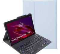 YHFZR Clavier étui pour Lenovo ThinkTab X11 Gen 1 Tablet 10,95 Pouce TB353FU/TB353ZU, AZERTY Slim PU Housse Détachable Wireless Clavier Keyboard sans Fil Coque, Bleu