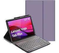 YHFZR Clavier étui pour Lenovo Yoga Tab Plus 12,7 Pouces Tablet 2025, AZERTY Slim PU Housse Détachable Wireless Clavier Keyboard sans Fil Coque pour Lenovo Yoga Tab Plus 12,7 Pouces Tablet 2025, Mauve