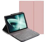 YHFZR Clavier étui pour OnePlus Pad 11,6 Pouce, QWERTY Slim PU Housse Détachable Wireless Clavier Keyboard sans Fil Coque pour OnePlus Pad 11,6 Pouce, Rose