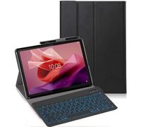 YHFZR Clavier étui pour OnePlus Pad Go 2 Tablet 12,1 Pouce, [AZERTY] 7 Couleurs Rétro-éclairé Slim Détachable PU Housse Clavier sans Fil Coque, Noir