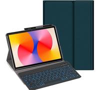 YHFZR Clavier étui pour Oppo Pad 5 Tablet 12,1 Pouce, 7 Couleurs Rétro-éclairé QWERTY Slim Détachable PU Housse Clavier sans Fil Coque, Vert