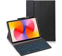 YHFZR Clavier étui pour Oppo Pad 5 Tablet 12,1 Pouce, 7 Couleurs Rétro-éclairé QWERTY Slim Détachable PU Housse Clavier sans Fil Coque, Noir