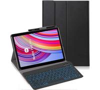 YHFZR Clavier étui pour Redmi Pad Pro 12,1 Pouce, 7 Couleurs Rétro-éclairé QWERTY Slim Détachable PU Housse Clavier sans Fil Coque pour Xiaomi Redmi Pad Pro 12,1 Pouce, Noir