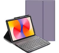 YHFZR Clavier étui pour Samsung Galaxy Tab A11 8,7 Pouce SM-X130/X133/X135, QWERTY Slim PU Housse Détachable Wireless Clavier Keyboard sans Fil Coque, Mauve