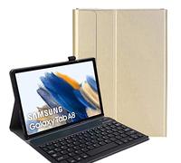 YHFZR Clavier étui pour Samsung Galaxy Tab A8 2021, AZERTY Slim PU Housse Détachable Wireless Clavier Keyboard sans Fil Coque pourSamsung Galaxy Tab A8 SM-X200/205 10,5 Pouce, Or