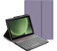 YHFZR Clavier étui pour Samsung Galaxy Tab Active Pro 10,1'' T540/T545, QWERTY Slim PU Housse Détachable Wireless Clavier Keyboard sans Fil Coque, Mauve