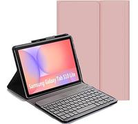 YHFZR Clavier étui pour Samsung Galaxy Tab S10 Lite Tablet 10,9 Pouce SM-X400/X406, QWERTY Slim PU Housse Détachable Wireless Clavier Keyboard sans Fil Coque, Rose