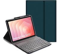 YHFZR Clavier étui pour Samsung Galaxy Tab S11 Tablet 11 Pouce SM-X730/X736B, AZERTY Slim PU Housse Détachable Wireless Clavier Keyboard sans Fil Coque, Vert