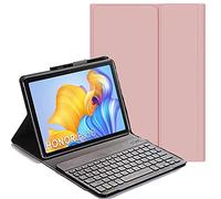 YHFZR Clavier étui pour Samsung Tab A7 Lite 8.7, QWERTY Slim PU Housse Détachable Wireless Clavier Keyboard sans Fil Coque pour Samsung Tab A7 Lite 8.7 SM-T225/T220, Rose