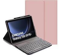 YHFZR Clavier étui pour Samsung Tab S9 FE+ 12,4", QWERTY Slim PU Housse Détachable Wireless Clavier Keyboard sans Fil Coque pour Samsung Galaxy Tab S9 FE+ 12,4" SM-X610/X616B, Rose Or