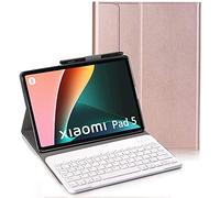 YHFZR Clavier étui pour Xiaomi Mi Pad 5/5 Pro 11 Pouces, QWERTY Slim PU Housse Détachable Wireless Clavier Keyboard sans Fil Coque pour Xiaomi Mi Pad 5/5 Pro 11 Pouces, Rose Or