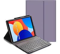 YHFZR Clavier étui pour Xiaomi Redmi Pad SE 8,7 Pouce, QWERTY Slim PU Housse Détachable Wireless Clavier Keyboard sans Fil Coque pour Xiaomi Redmi Pad SE 8,7 Pouce, Mauve